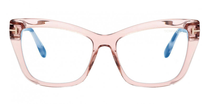 Tom Ford™ FT5826-B 072 55 - Shiny Transparent Rose/Rose Havana/T Logo