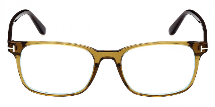 Tom Ford™ FT5831-B 096 51 - Shiny Transparent Olive/T Logo