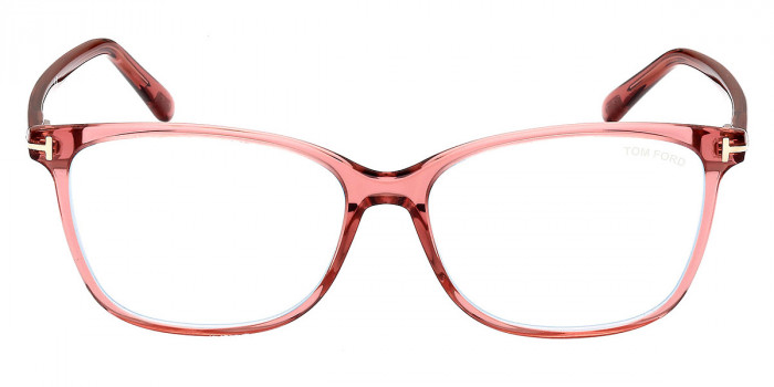 Tom Ford™ FT5842-B 074 54 - Shiny Transparent Pink/T Logo