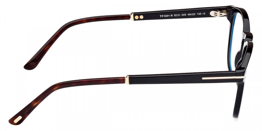 Color: Shiny Black/Shiny Rose Gold/T Logo (005) - Tom Ford FT5891-B00549