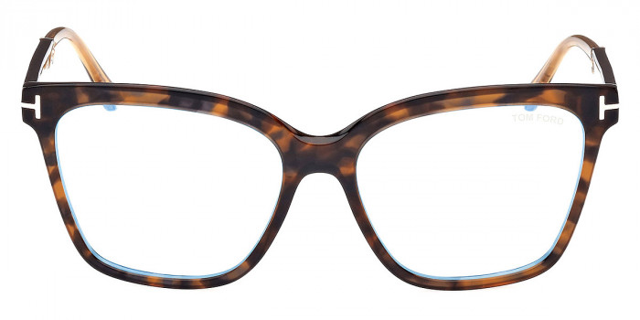 Tom Ford™ FT5892-B 052 56 - Shiny Dark Havana/Shiny Rose Gold/T Logo