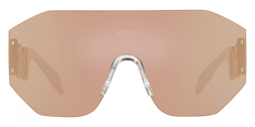 Versace™ VE2258 10027J 145 - Dark Brown Mirrored Rose Gold