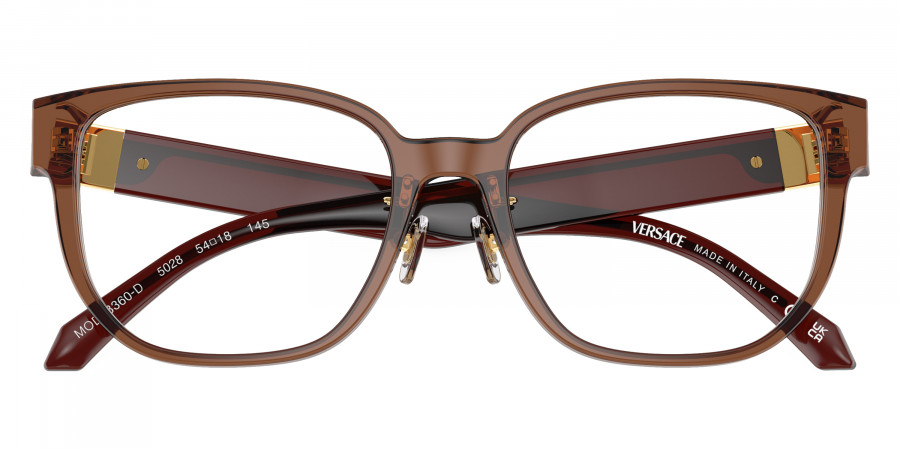 Color: Transparent Dark Brown (5028) - Versace VE3360D502854