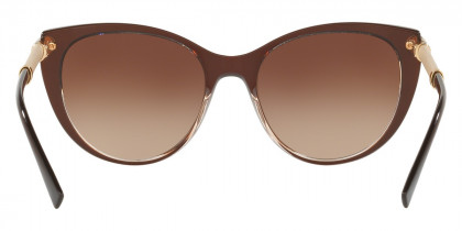 Versace VE4364Q 530013 Top Brown Transparent Brw Grad Lens Women Sunglasses 55mm 
