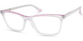 Transparent Clear / Dark Pink Epoxy on Top / Heart in Clear