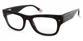 Victoria's Secret™ VS5014 01B 51 - Black with Gold Star on Silver Glitter