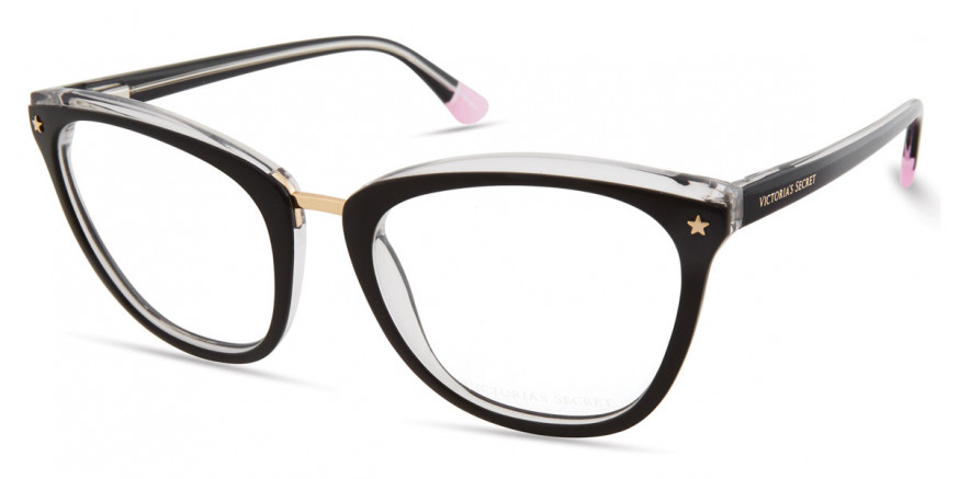 Color: Black on Clear with Gold and Gold Star (001) - Victoria's Secret VS501600154