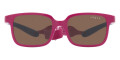 Full Rose on Azure Rubber / Dark Brown