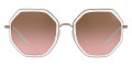 Light Brown/White / Pink Gradient Brown