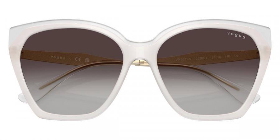 Color: Top White/Opal Milk/Pale Gold (32208G) - Vogue Eyewear VO5521S32208G57
