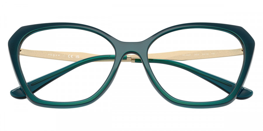 Color: Top Blue/Transparent Octanio/Pale Gold (3224) - Vogue Eyewear VO5522322452