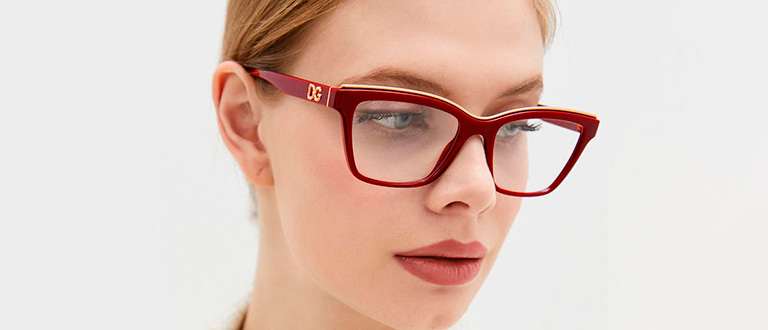 Eyeglasses: Red Frame