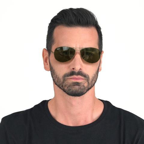 Ray Ban Cockpit RB3362 002 4O 59 Shiny Black Sunglasses