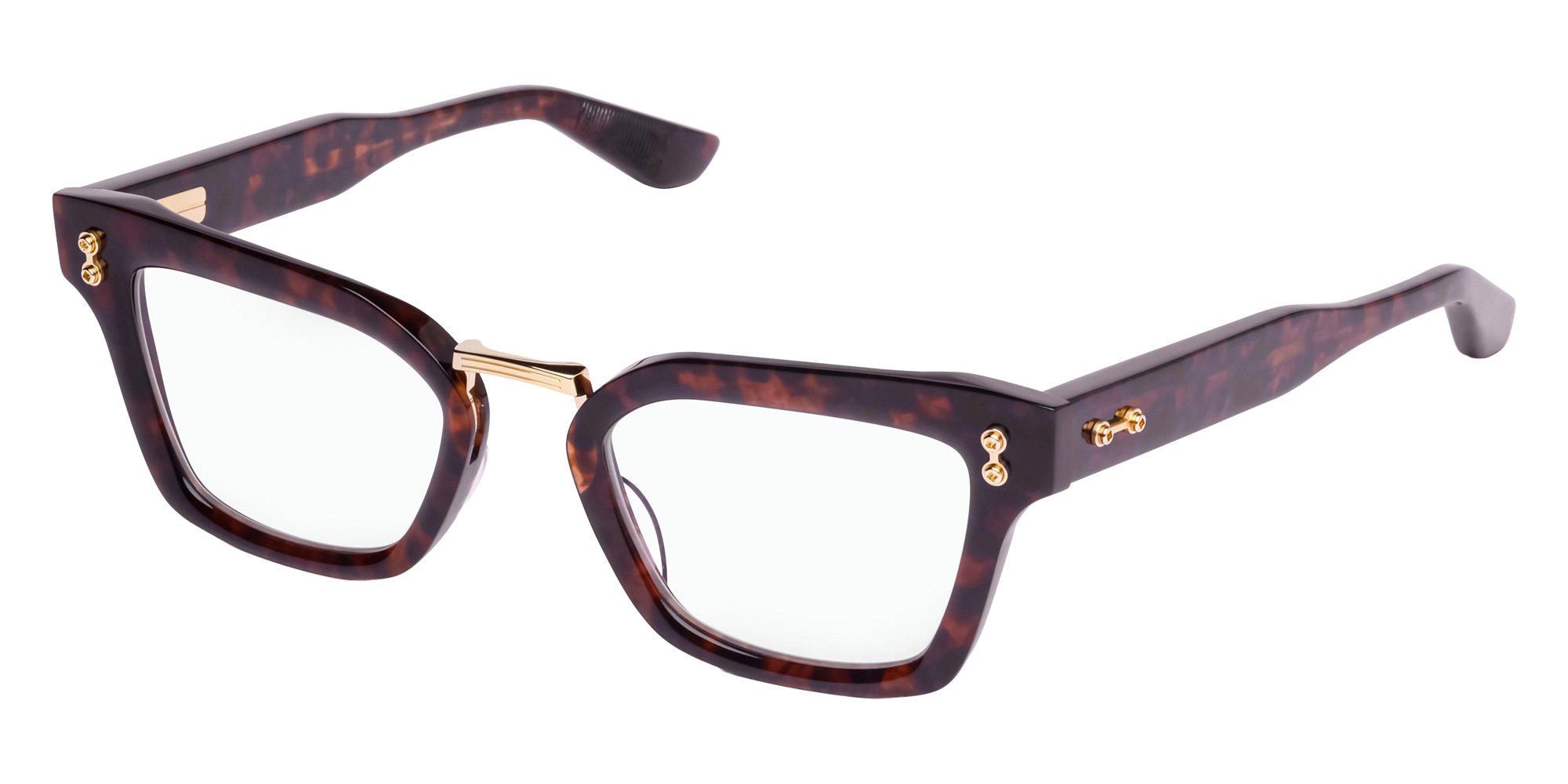 Color: Dark Havana/12k Brushed Gold (419E) - Akoni AKOLuna419E49