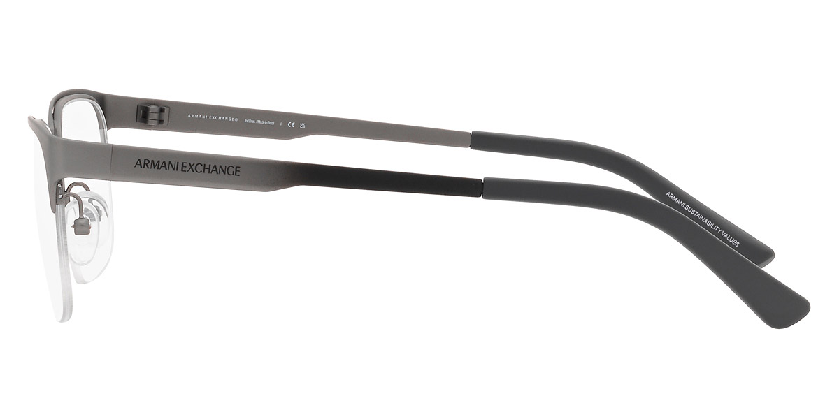 Armani Exchange™ AX1060 6003 55 Matte Gunmetal/Black Eyeglasses