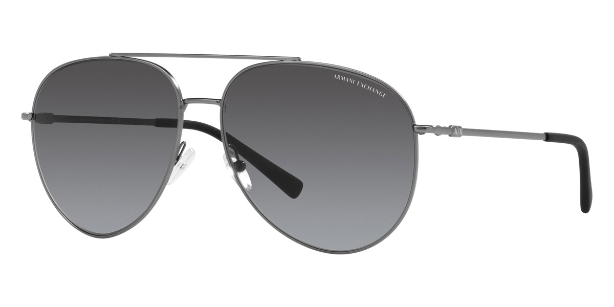 Armani Exchange™ AX2043S Aviator Sunglasses | EyeOns.com