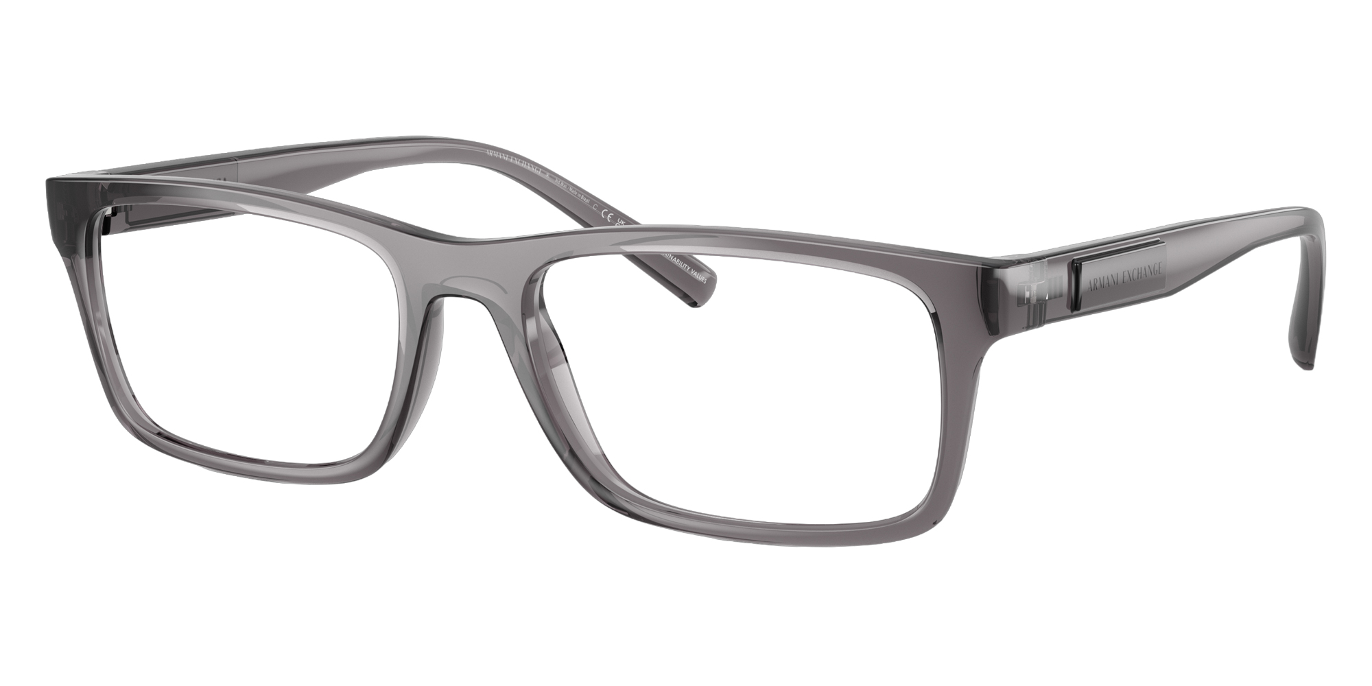 Color: Shiny Transparent Gray (8239) - ARMANI EXCHANGE AX3115823955