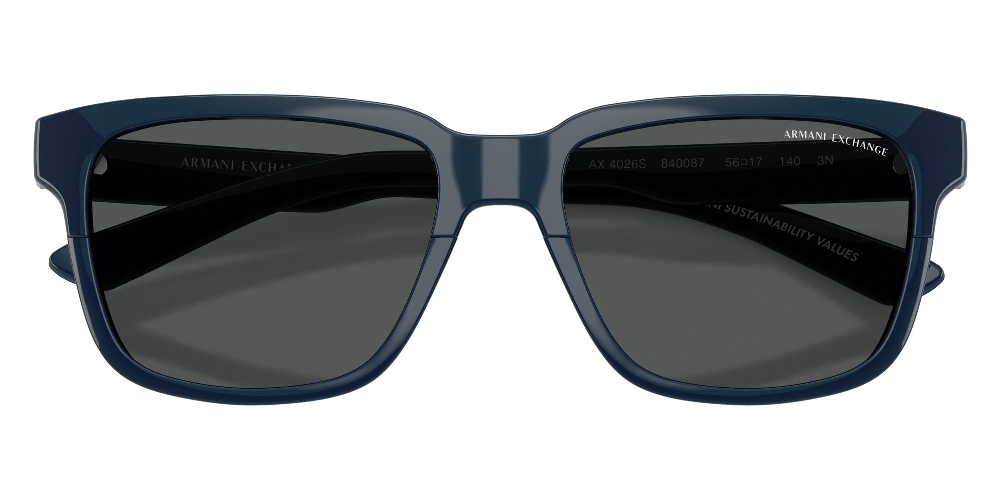 Color: Shiny Navy Blue (840087) - ARMANI EXCHANGE AX4026S84008756