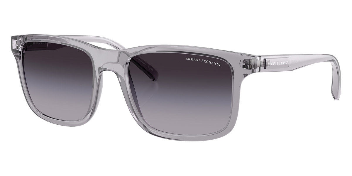 Color: Shiny Transparent Gray (82398G) - Armani Exchange AX4145SF82398G57