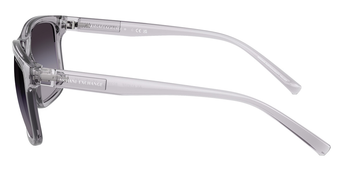Color: Shiny Transparent Gray (82398G) - Armani Exchange AX4145SF82398G57