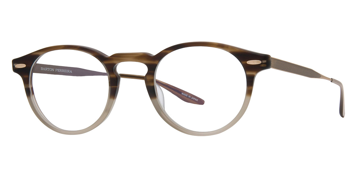 Barton Perreira™ Donnely 49 Matte Hickory Gradient/Antique Gold Eyeglasses