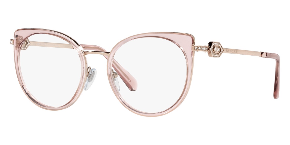 Bvlgari™ BV2228B 2023 51 Pink Gold/Transparent Pink Eyeglasses