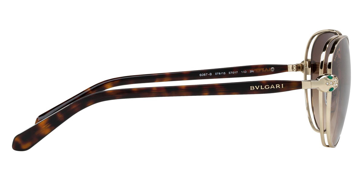 Bvlgari BV6087B 278 13 57 Pale Gold Sunglasses