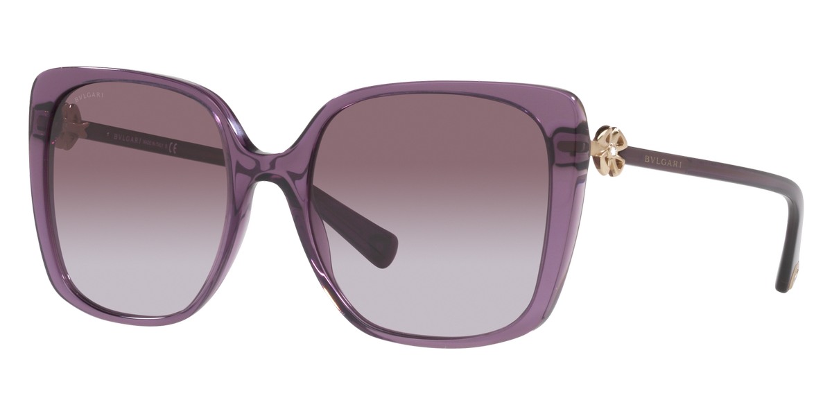 Bvlgari BV8225B 55148H 56 Transparent Amethyst Sunglasses