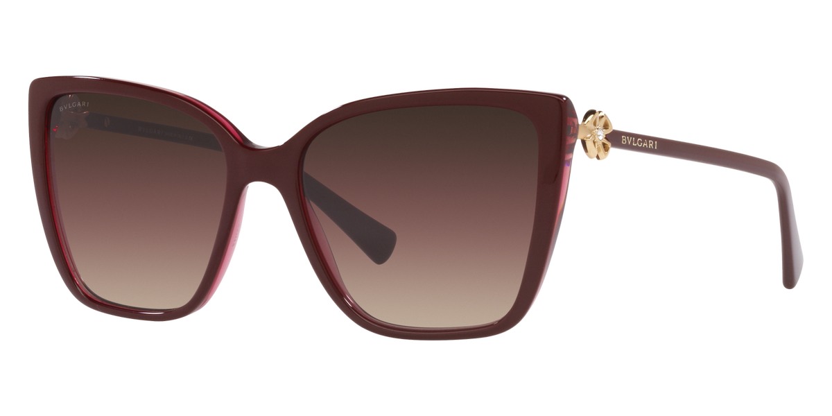 Bvlgari™ BV8247B 5469E2 55 Bordeaux on Transparent Red Sunglasses