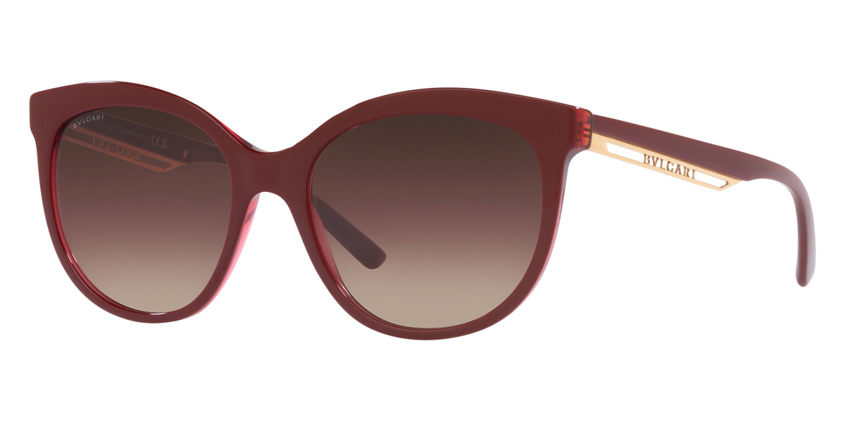 Color: Bordeaux on Transparent Red (546900) - Bvlgari BV82495469E256