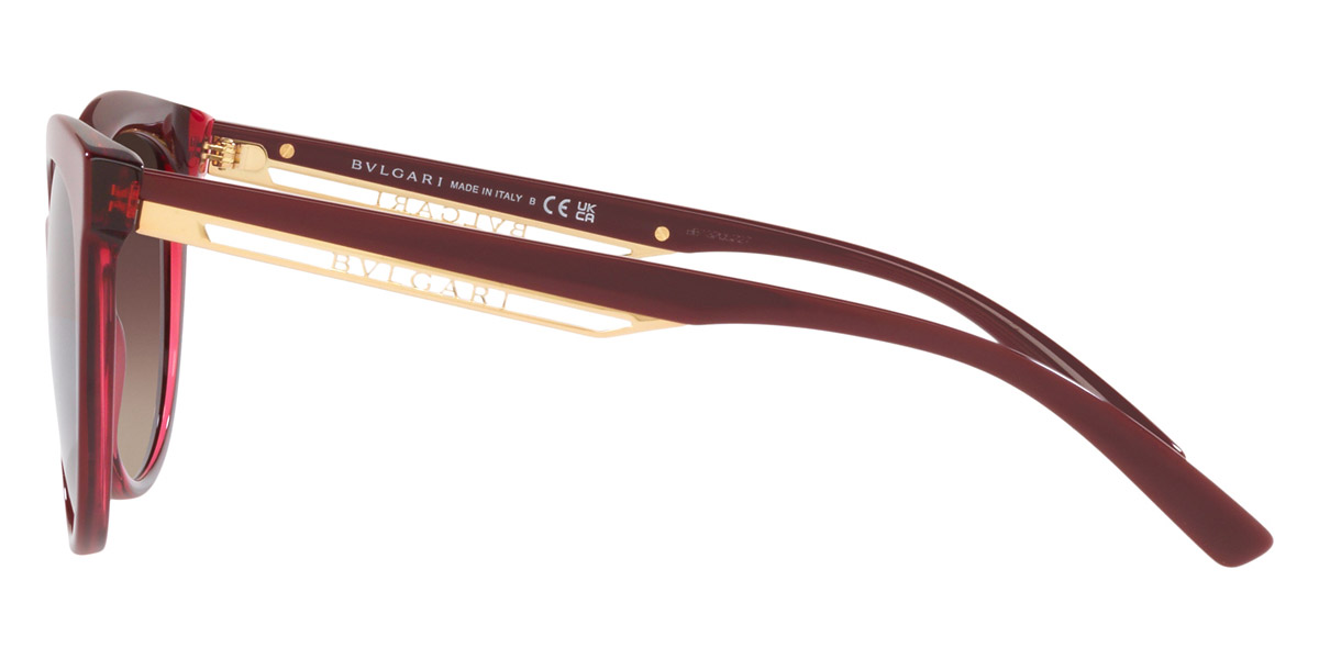 Color: Bordeaux on Transparent Red (546900) - Bvlgari BV82495469E256