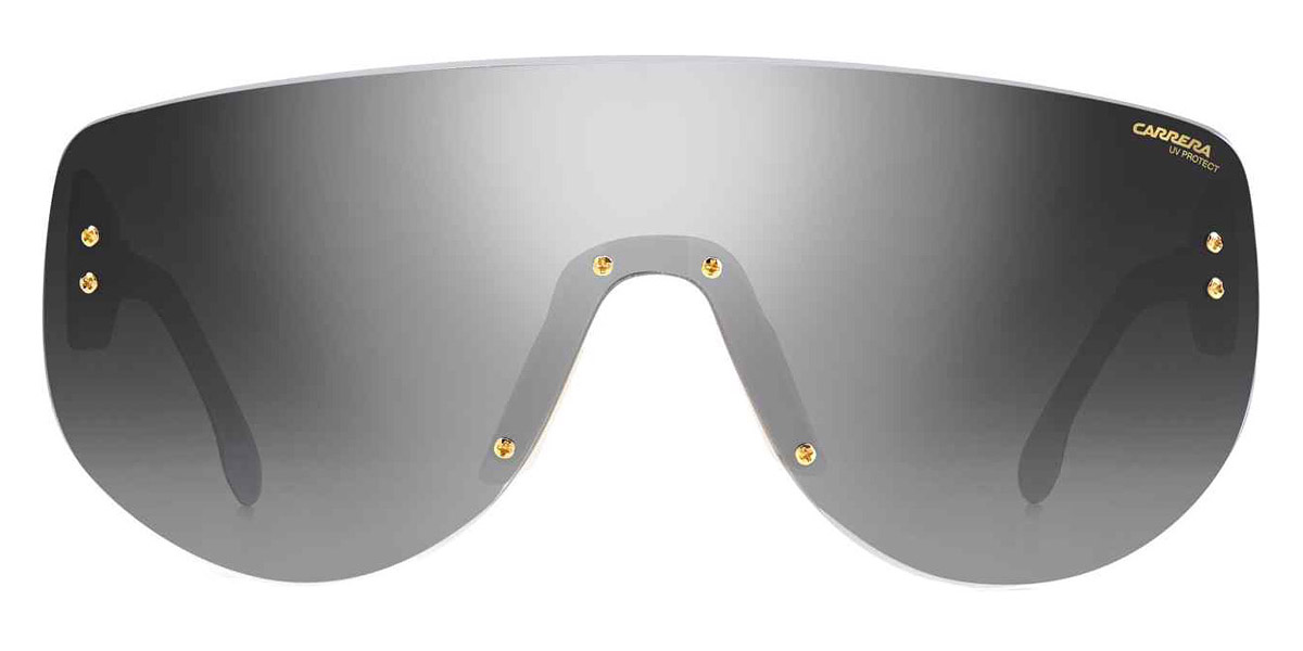 Carrera Sunglasses Metal Frame Designer Shield Black/Silver 