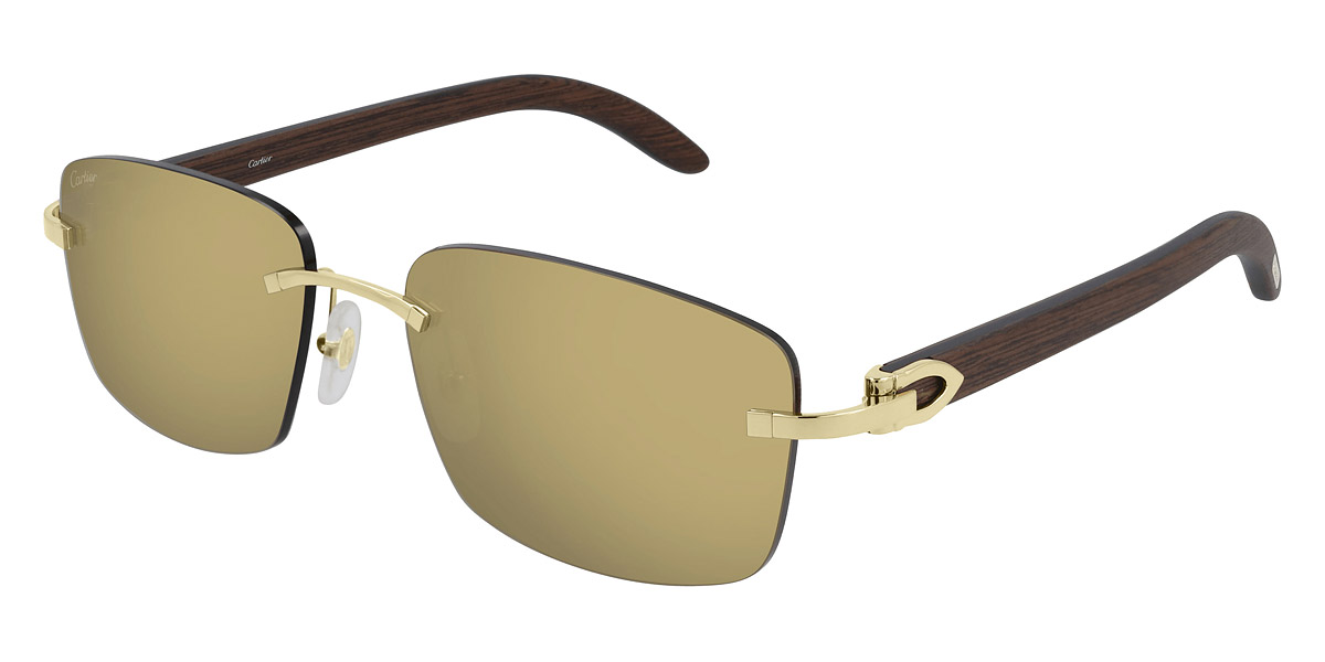 Color: Gold/Brown (001) - Cartier CT0013RS00158