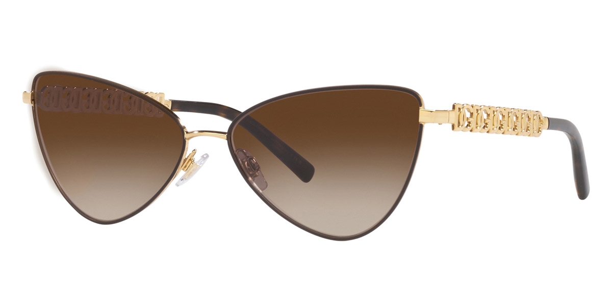 Dolce & Gabbana™ DG2290 132013 60 Gold/Matte Brown Sunglasses