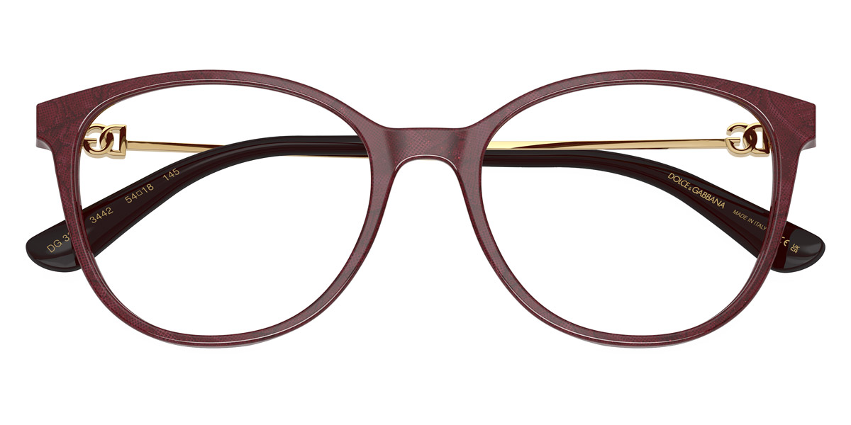 Color: Lace Bordeaux/Gold (3442) - Dolce & Gabbana DG3363344254