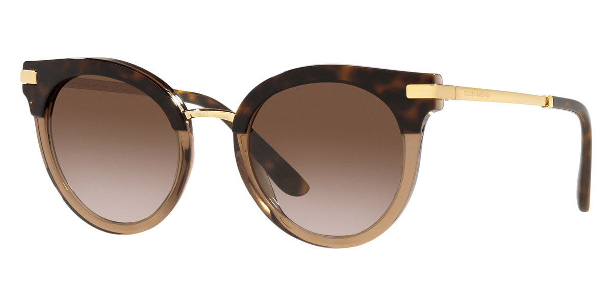 Dolce & Gabbana™ DG4394 325613 50 Havana/Transparent Brown Sunglasses