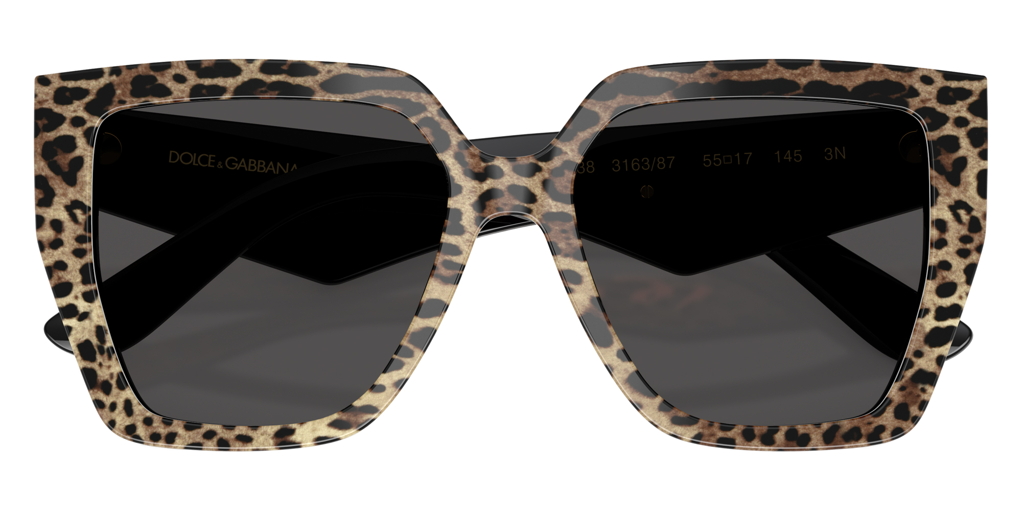 Color: Leo Brown on Black (316387) - DOLCE & GABBANA DG443831638755