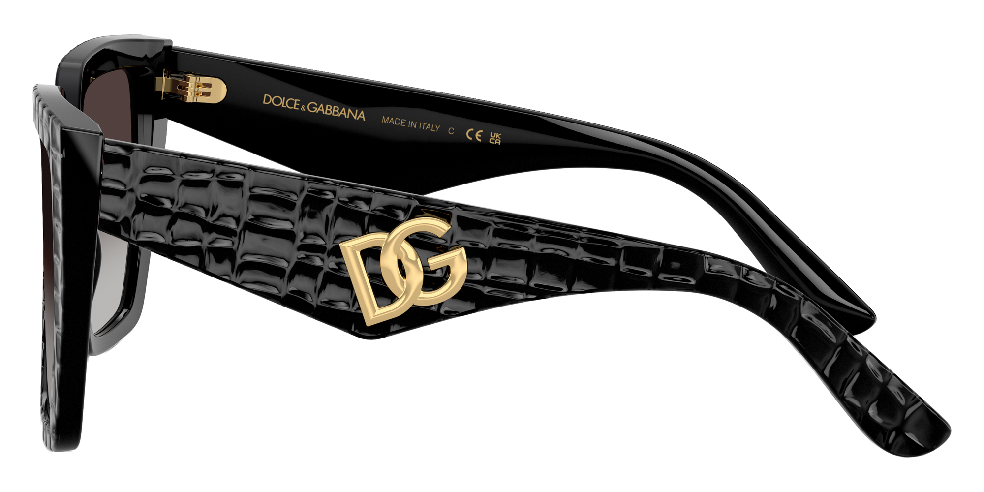 Color: Black Texture Cocco (32888G) - DOLCE & GABBANA DG443832888G55