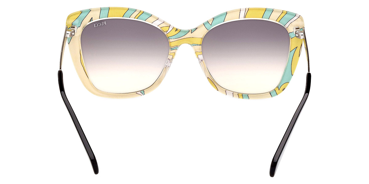 Color: Shiny Bilayer Black & Turquoise Pucci Print/Pale Gold (01B) - Emilio Pucci EP019001B58