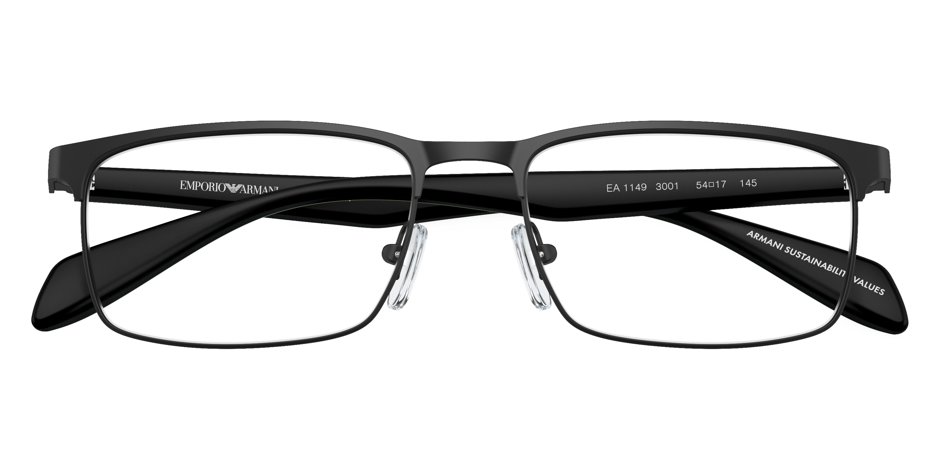 Color: Matte Black/Rubber Green (3001) - Emporio Armani EA1149300156