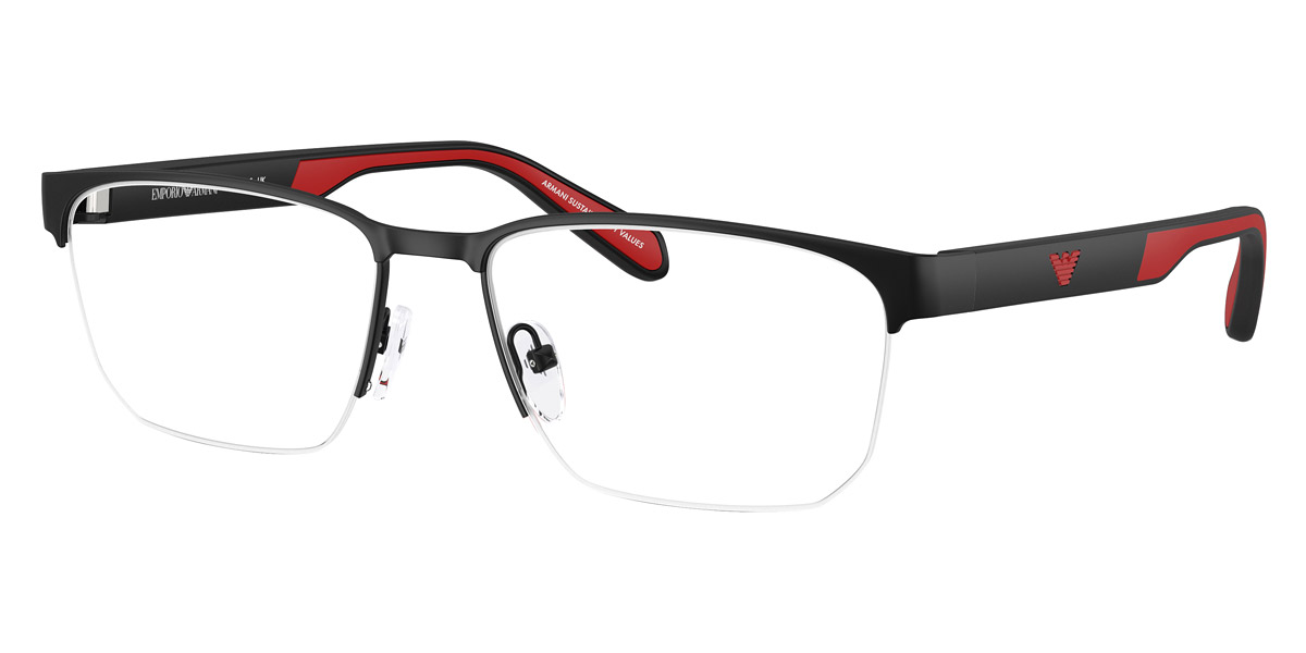 Color: Matte Black/Rubber Red (3085) - Emporio Armani EA1162308556