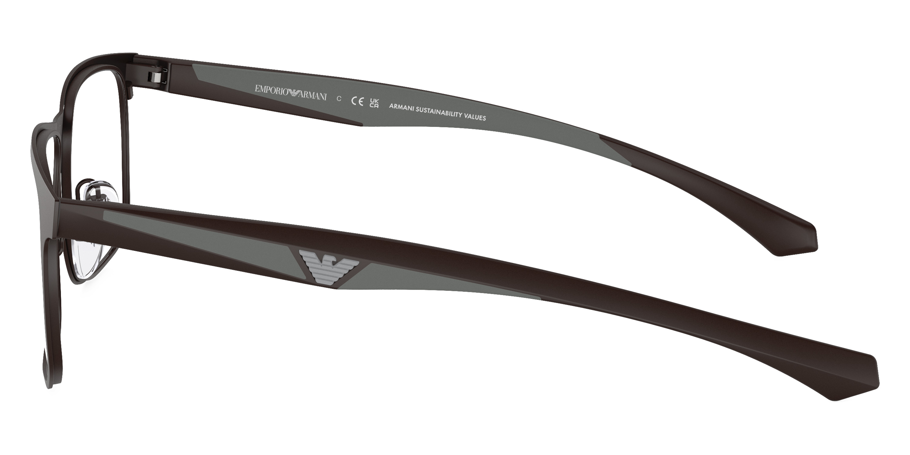 Color: Matte Brown/Gray Rubber (3390) - Emporio Armani EA1163339055