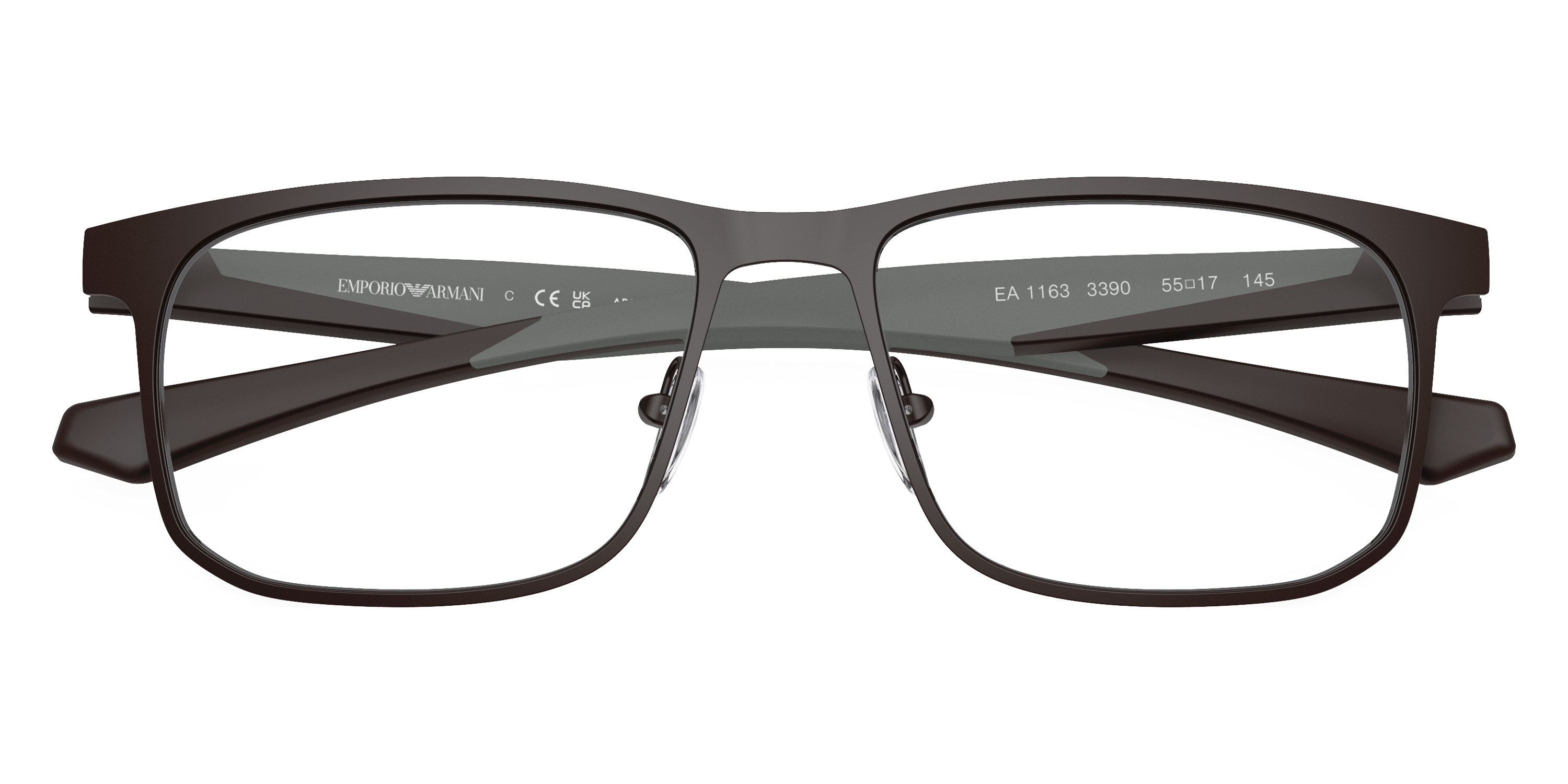 Color: Matte Brown/Gray Rubber (3390) - Emporio Armani EA1163339055