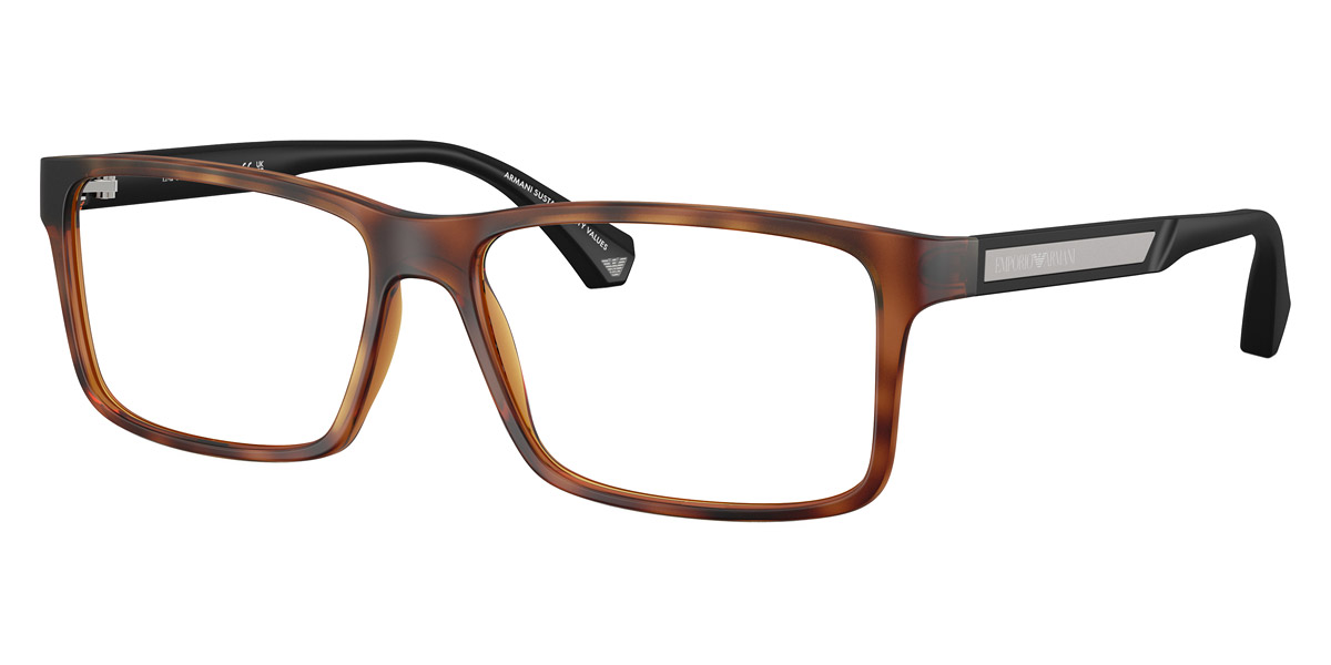 Color: Matte Havana/Rubber Black (5002) - Emporio Armani EA3038500256