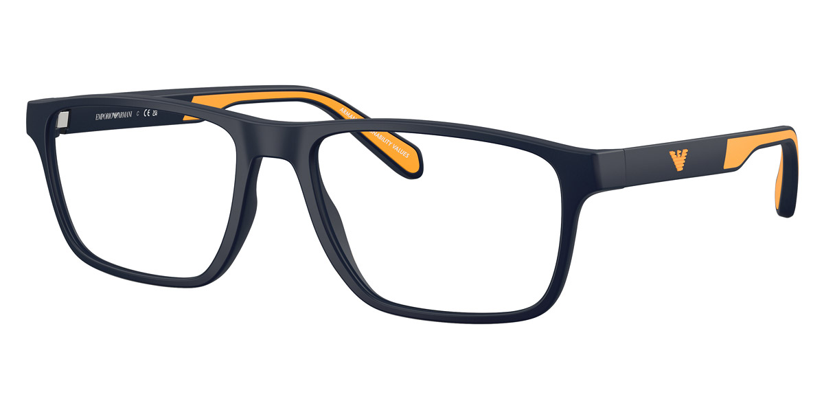 Color: Matte Blue/Rubber Yellow (5088) - Emporio Armani EA3233508856