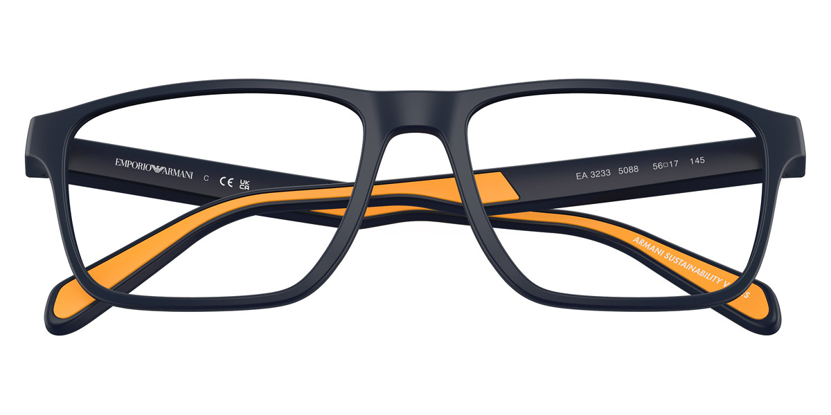 Color: Matte Blue/Rubber Yellow (5088) - Emporio Armani EA3233508856