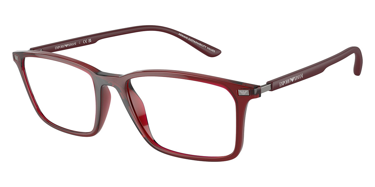 Color: Shiny Transparent Bordeaux/Matte Bordeaux (6109) - Emporio Armani EA3237610955
