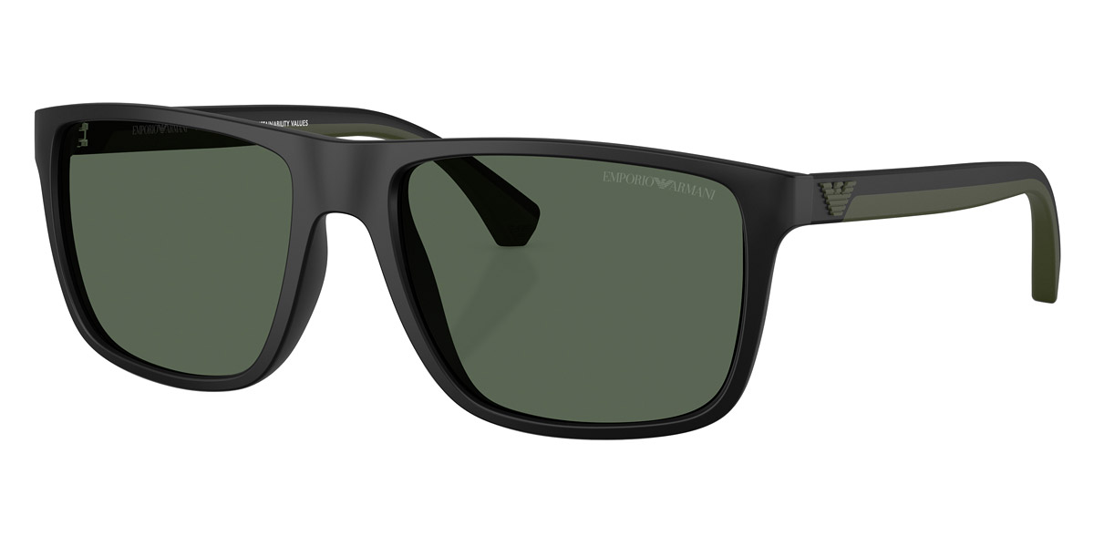 Color: Rubber Black/Rubber Green (500171) - Emporio Armani EA403350017156