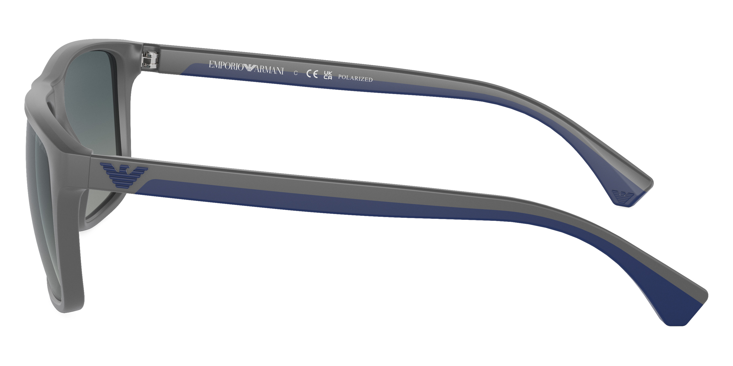 Color: Matte Gray/Blue (50604U) - Emporio Armani EA403350604U56