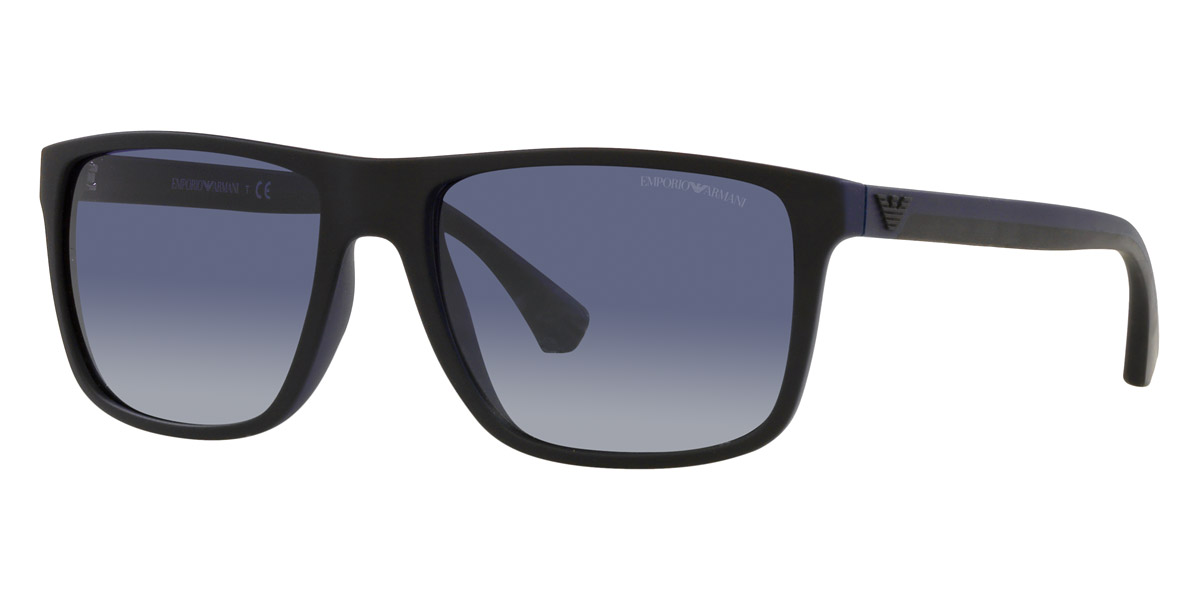 Color: Black/Rubber Blue (58644L) - Emporio Armani EA403358644L56